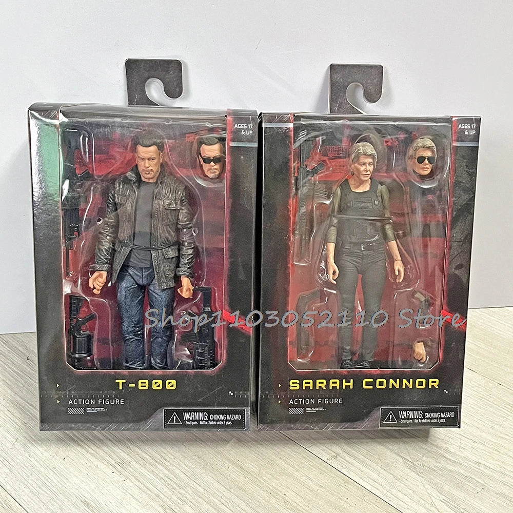 NECA Terminator Figure 2 Judgment Day T-800 Arnold Schwarzenegger Dark Fate Elderly Sarah Connor Figure Model Toy Doll Gifts