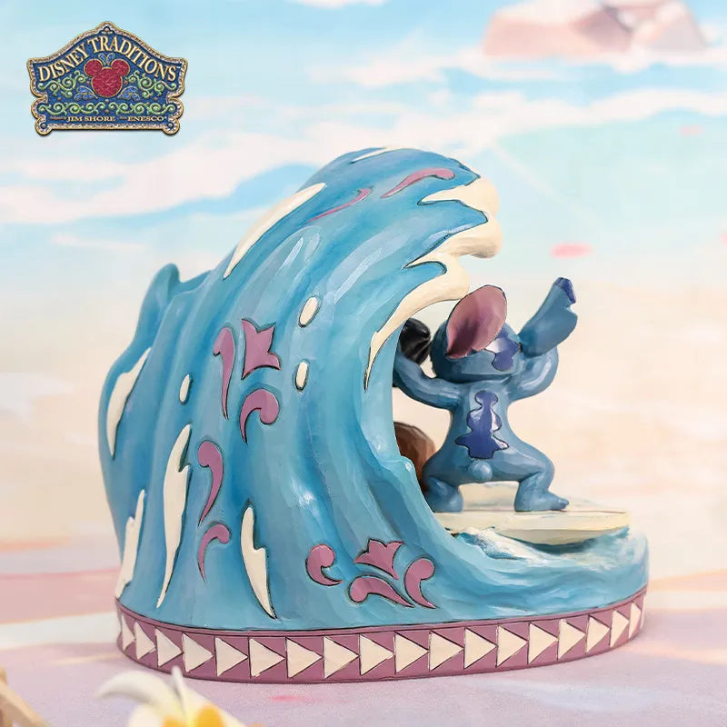 Disney Traditions Jim Shore Lilo And Stitch 15th Anniversary Surfing Collectible Figurine Desktop Ornament Gift For Women