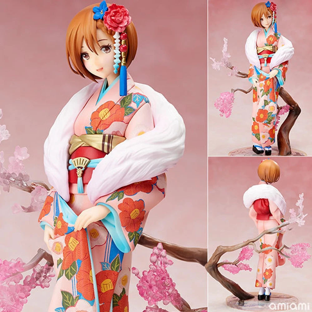 19CM Anime Figure Vocaloid Meiko Miku Figure 1/8 Hanairogoromo Kimono Dress Up Model Toy Gift Collection Doll Action Figure