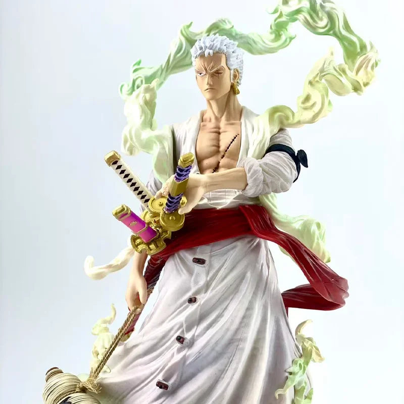 28cm Pvc Anime Figure Zoro One Piece Nika Roronoa Figure Dual Heads Statue Collectible Model Toy Christmas Gift Best-Selling