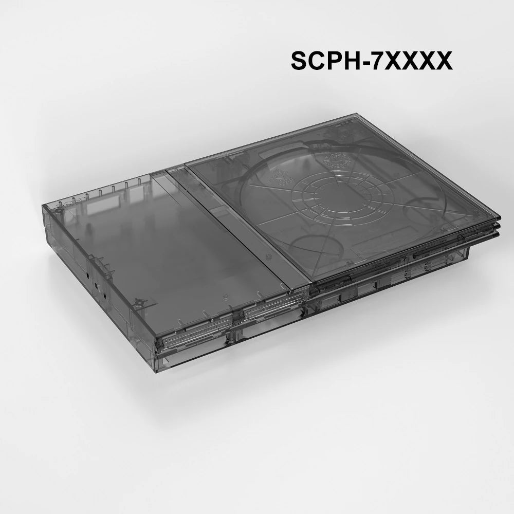 Bitfunx Transparent Replacement Shell Full Housing Case for PlayStation2 Slim for PS2 Slim Game Console