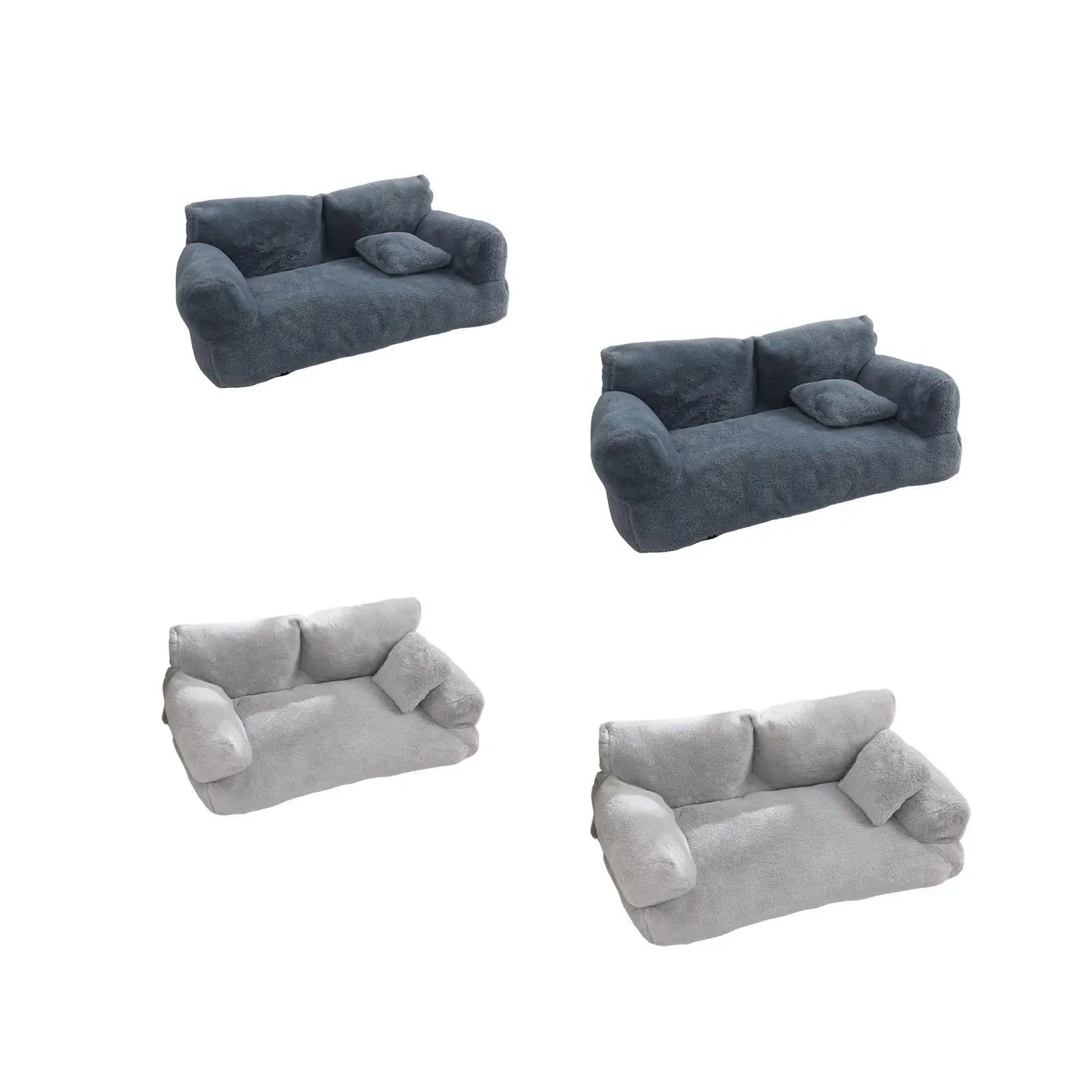 Cat Couch Bed Pet Couch Bed Plush Anti Slip Decoration Portable for Indoor Cats Plush Dog Cat Pet Couch for Kitty Small Dogs