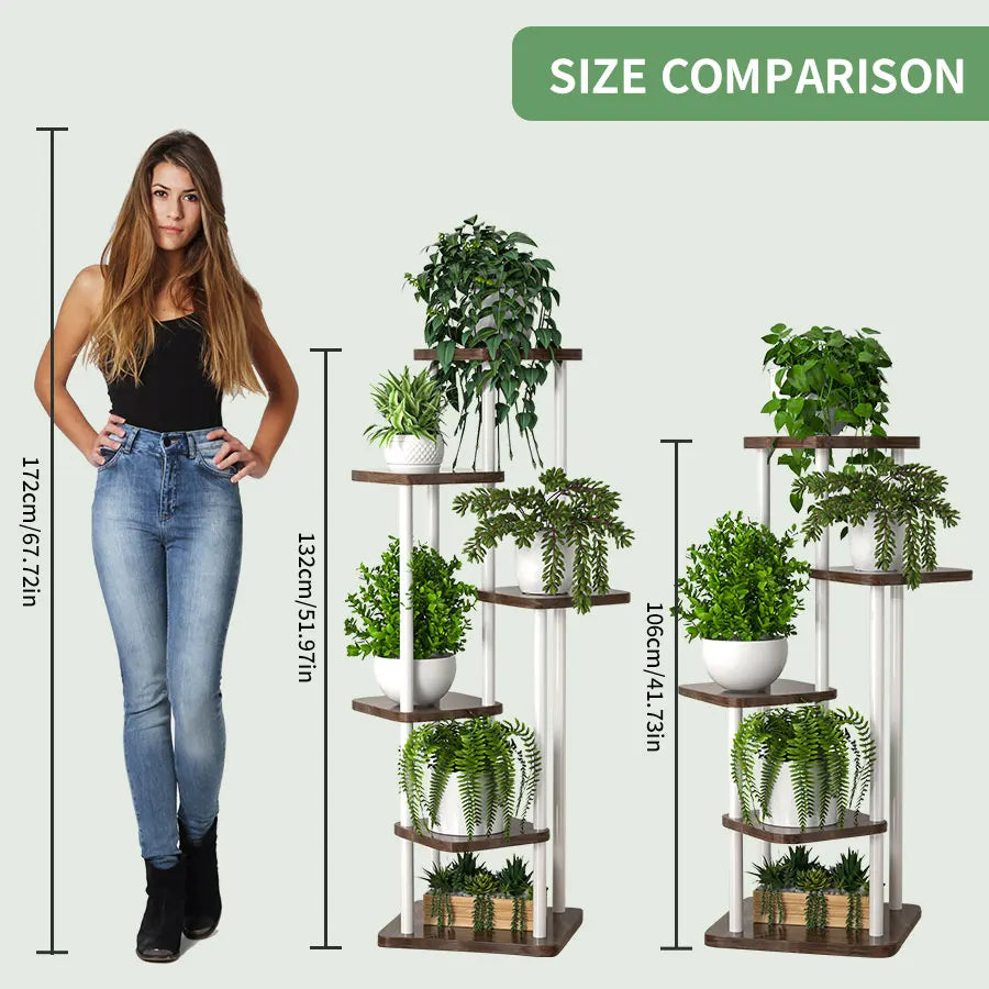 Flower Stand Rack Storage Shelf Iron Plant Holder Home Garden Flower Pot Organizer Living Room Balcony Storage Rack Shelves