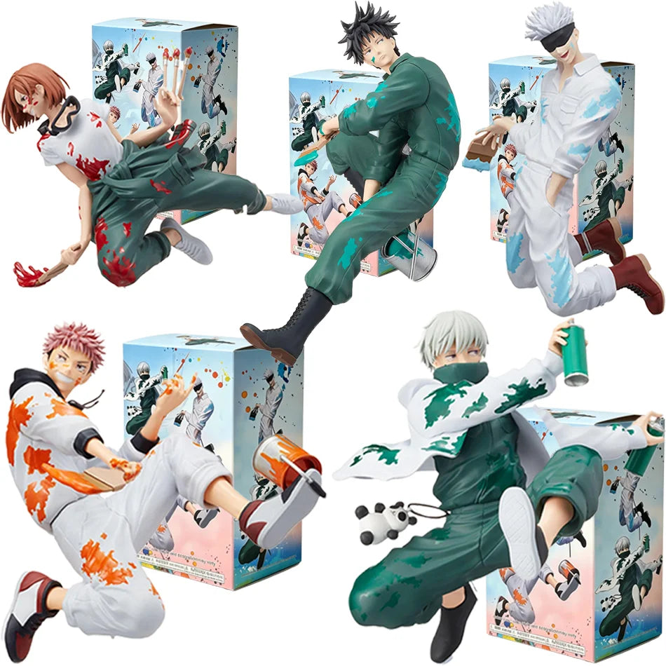 New Graffiti Battle Jujutsu Kaisen Anime Figure Fushiguro Megumi Kugisaki Nobara PVC Action Figures Model Toys