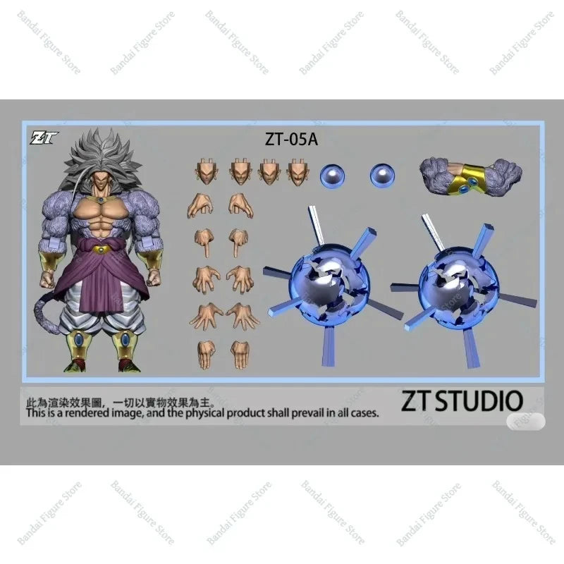 New Product ZT Studio SHF SSJ5 Dragon Ball Super Saiyan 5 Broly 10 Inches Anime Action Figure Model Toys Gifts