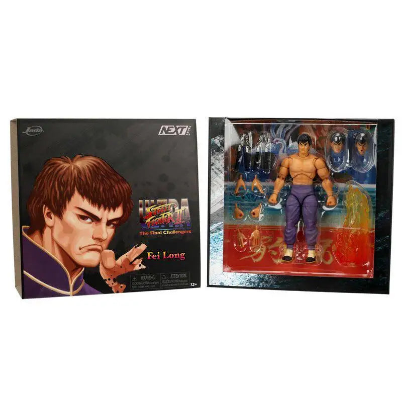 JADA Street Fighter II 6-inch Anime Action Figure Chun Li Fei Long Ryu Ken 1/12 Doll Model Toys Collect Ornaments