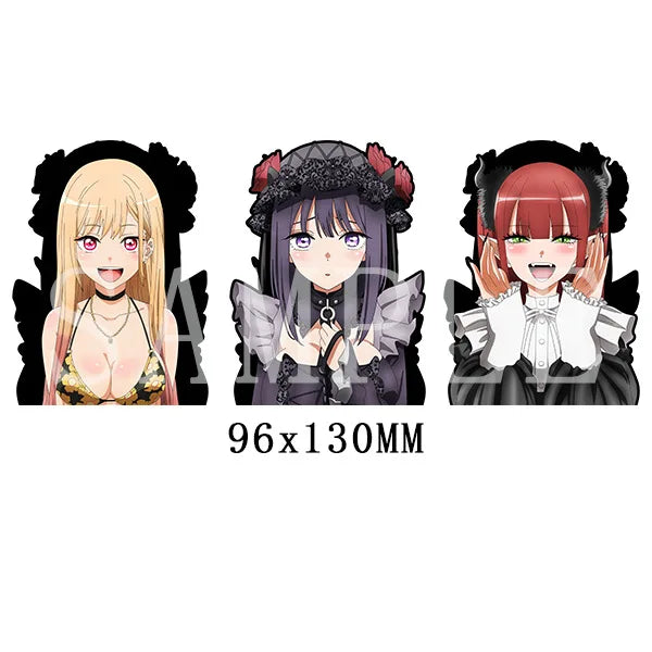 3D Kitagawa Marin Anime Sticker Wallpaper My Dress Up Darling Change Lenticular Collection Holography Motion Car Wall Stickers