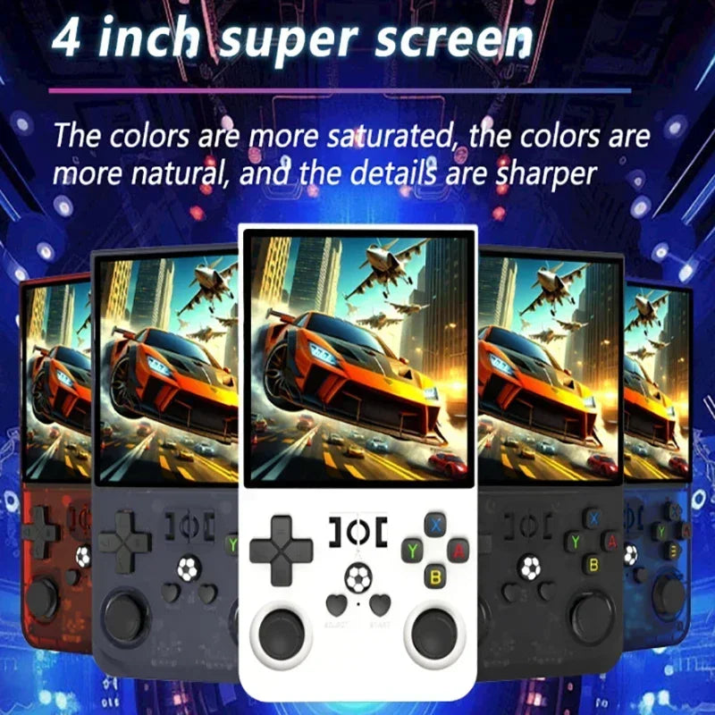 4inch IPS Screen Pocket Video Player Open Source Console Retro R36 Max Console 64G 128G Up to 22000 Games Handheld Game Players