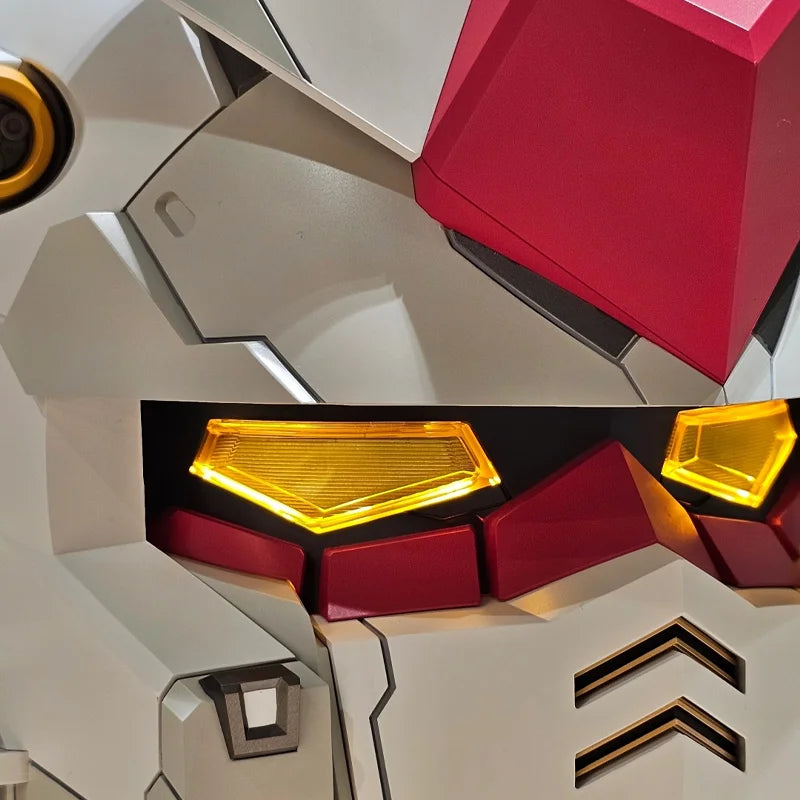 RX-78-2 Ganso Yuan Zu Mobile Suit Helmet Wearable Luminous Helmet Cos Comic Exhibition Model Figures Decorative Gift Collectible