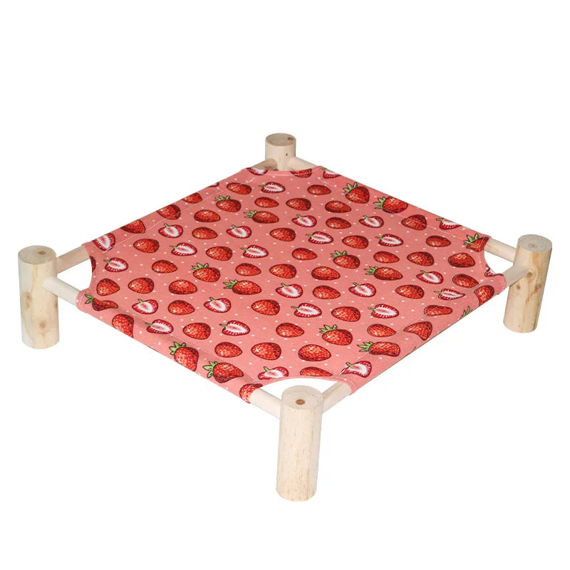 Cat Bed House Outdoor Universal Pet Bed Removable Breathable Pet Hammocks Bed for Cat Small Dog Durable Wood Frame Canvas Beds