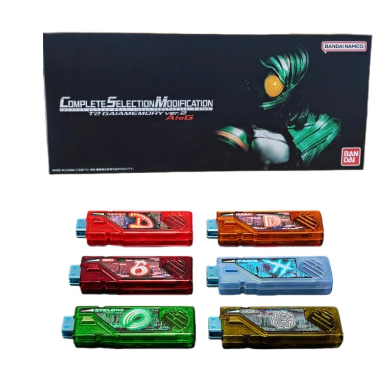 Official Bandai Pb Csm Kamen Rider W T2 Gaia Memory 2.0 Abcdfg Six Memory Collection Model Toy In Stock