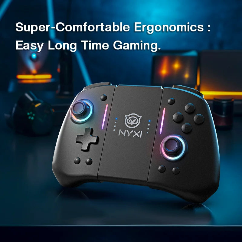NYXI Hyperion Black Wireless Bluetooth Game Controller - Nintendo Switch2 Switch OLED Switch Lite Compatible Gamepad