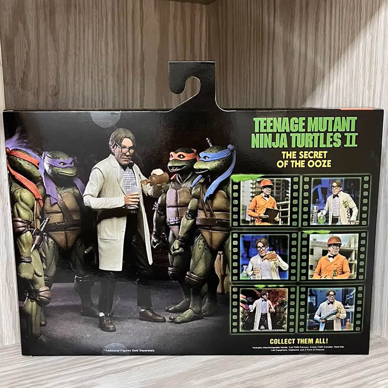 Teenage Mutant Ninja Turtle Professor Jordon Perry Figure NECA 54326 TMNT Action Figuras Collectible Model Ornaments Original