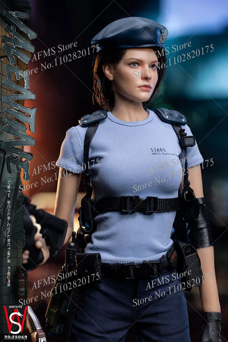 SWTOYS FS069 1/6 Scale Collectible Figure Smart Beautiful Female Police Officer Jill Full Set 12Inch Women Soldier Action Figure