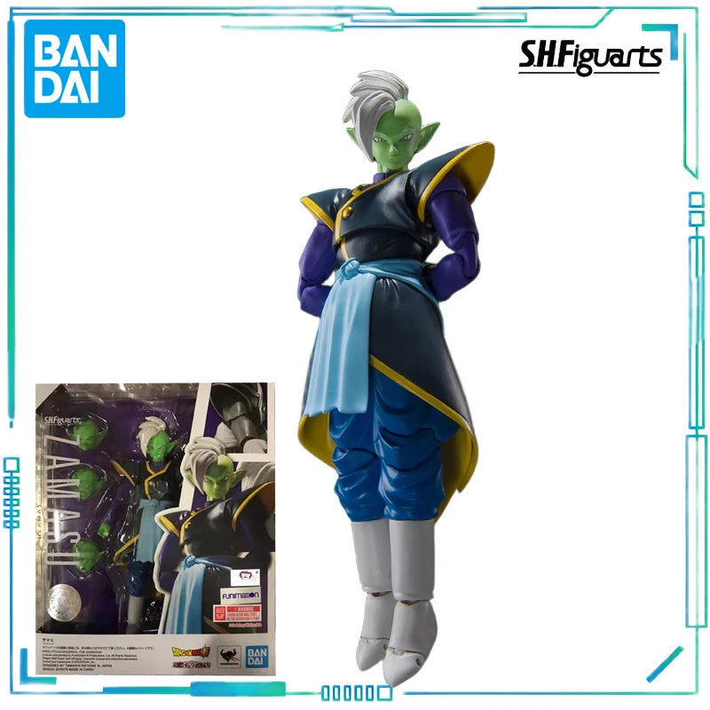 BANDAI Genuine S. H. Figuarts Series Movable Toys Dragon Ball Series Zamas，Super Saiyan Beijit，Capsule Motorcycle Model Movable