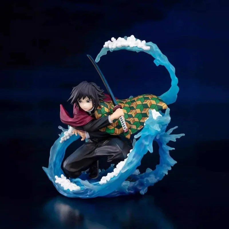 17см Tomioka Giyuu Demon Slayer Zero Аниме екшън фигурка PVC колекция модел играчка Kimetsu No Yaiba настолен орнамент кукла подарък
