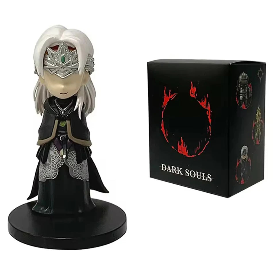 4pcs Q version Dark Souls Figure Set Fire Keeper Artorias Solaire Onion Knight Chibi Action Figure Collection Model Toys