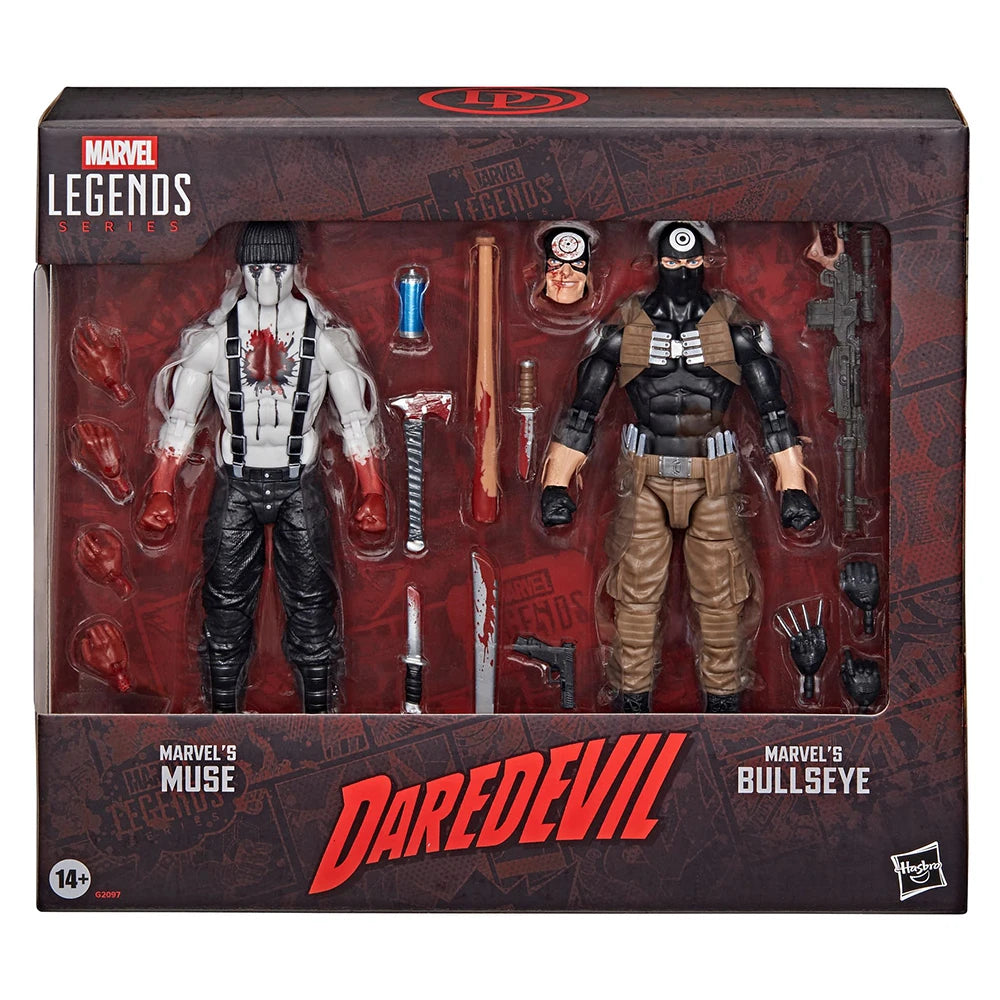 Hasbro Marvel Legends Series Bullseye (Daredevil) and Marvel’s Muse 15cm Action Figure Collection Original Model Toy Gifts