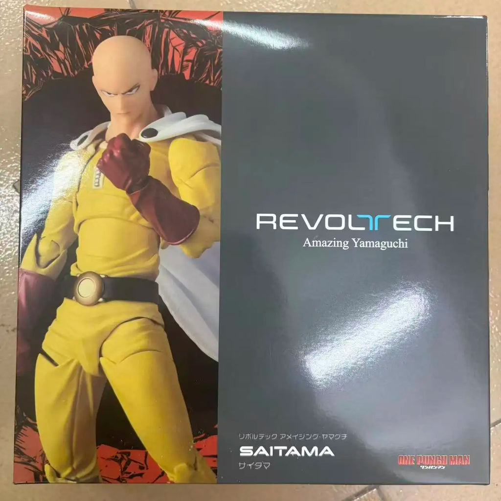 16cm One Punch Man Kaiyodo NR099 Anime Figures Saitama Deluxe Version Action Figure Statue Model Doll Collection Toys Gifts