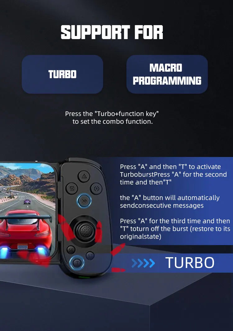 VILCORN Streaming Gaming Controller Support for PS4 Game Mobile Joystick Gamepad With Six Axis Gyroscope for Android/IOS