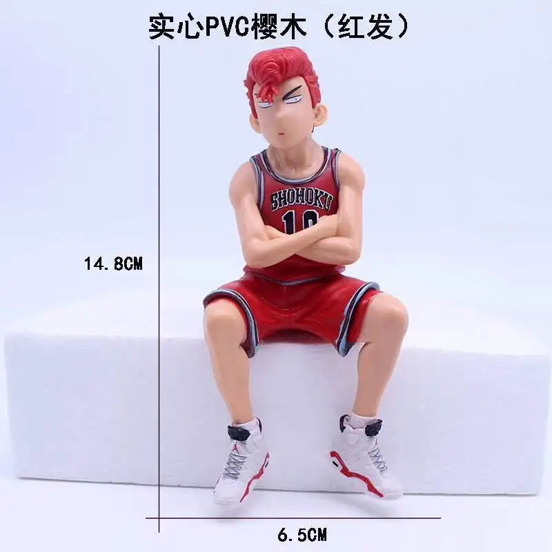Japan Anime Figure Slam Dunk Toy Doll Sakuragi Hanamichi Rukawa Kaede PVC Cake Figurine Decoration Model Props 15cm