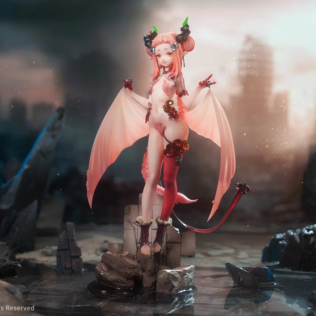 Judai 28cm Original AniMester Little Demon Lilith Cynthia JK Bunny Chasing Eye Devil Girl PVC Action Figure Model Toys