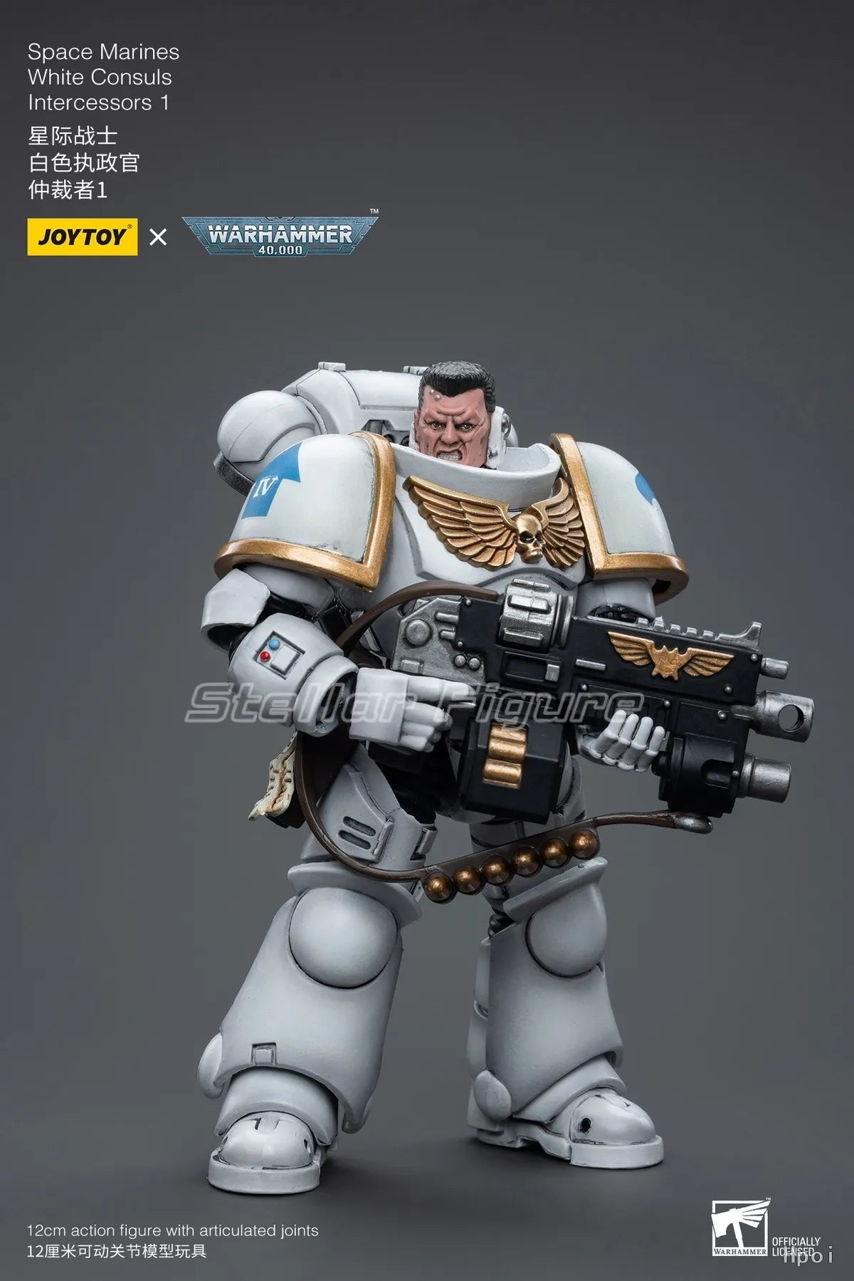 【SF】JOYTOY Warhammer 40K 1/19 Action Figure Space MarinesWhite ConsulsIntercessors 1 Model Toys Gifts Collection Ornaments