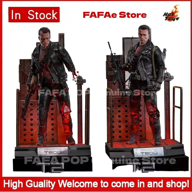 High Quality Hottoys 1/6 Dx46 T-800 Battle Damaged Version 2.0 Action Figure Terminator 2 Judgment Day Collectible Toy In Stock
