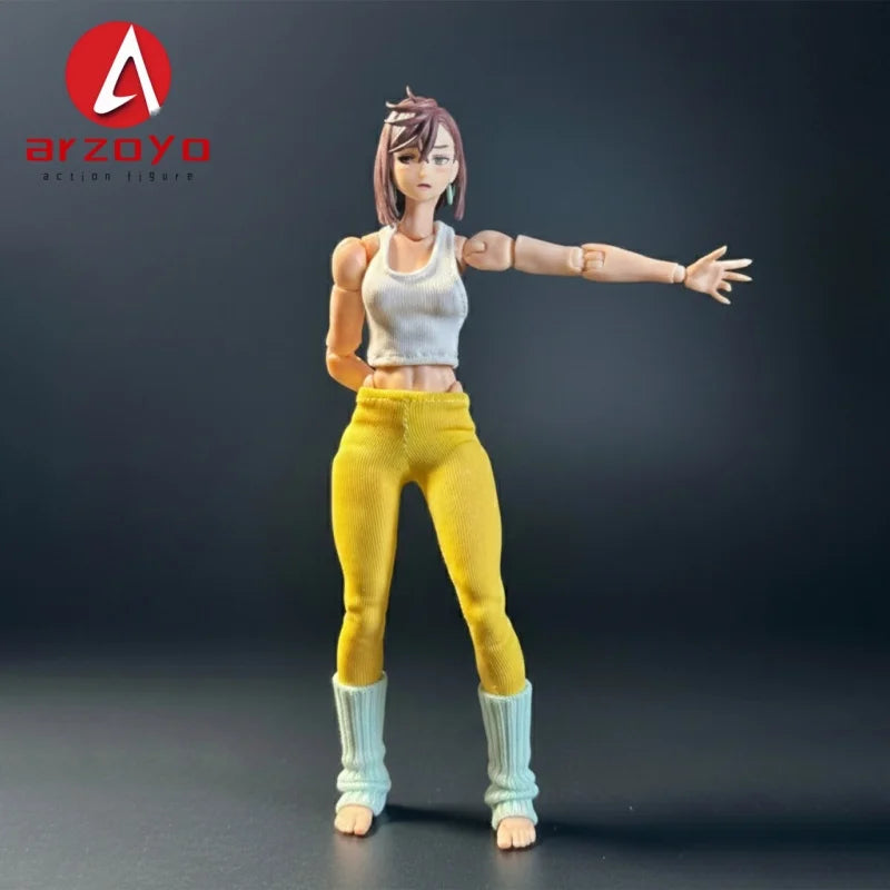 1/12 Scale Vitality Sports Tank Top Yoga Pants Stacked Socks Set Clothes Model Fit 6" Nt-04 Romankey Action Figure Body Model