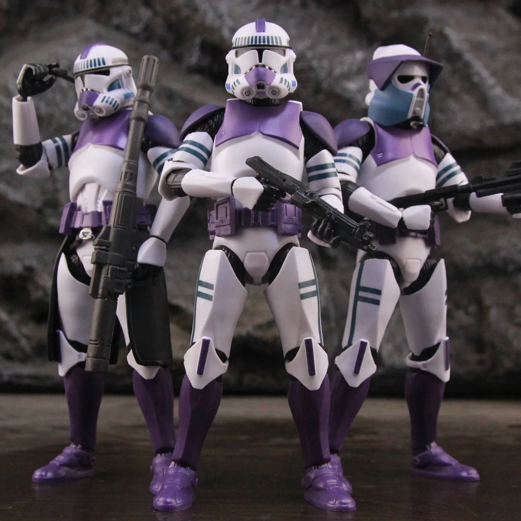 New Body 187th Legion Purple Phase II P2 ARF Trooper Rocket Team Leader 6" Action Figure Mace Windu Republic Grand Army Clone