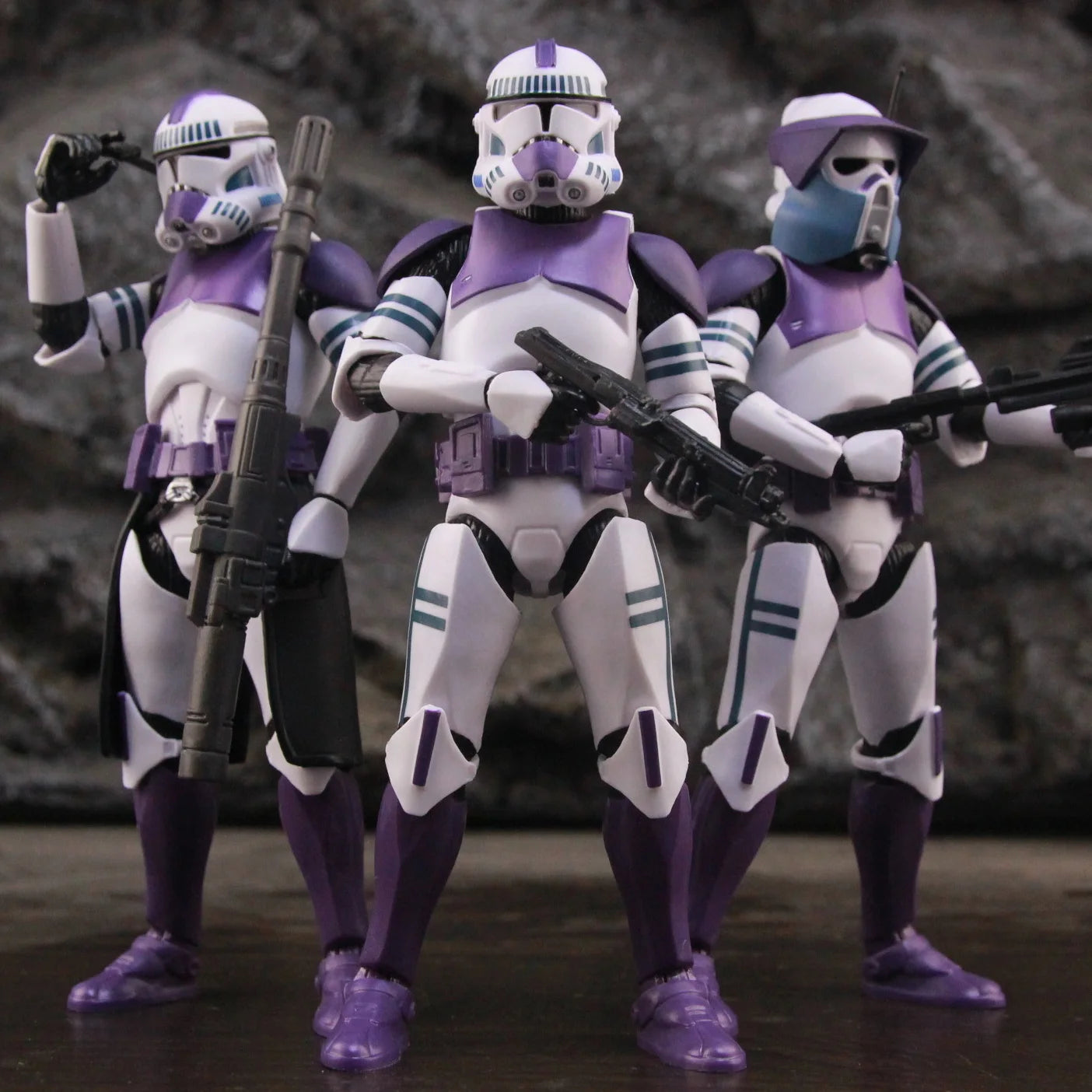 New Body 187th Legion Purple Phase II P2 ARF Trooper Rocket Team Leader 6" Action Figure Mace Windu Republic Grand Army Clone