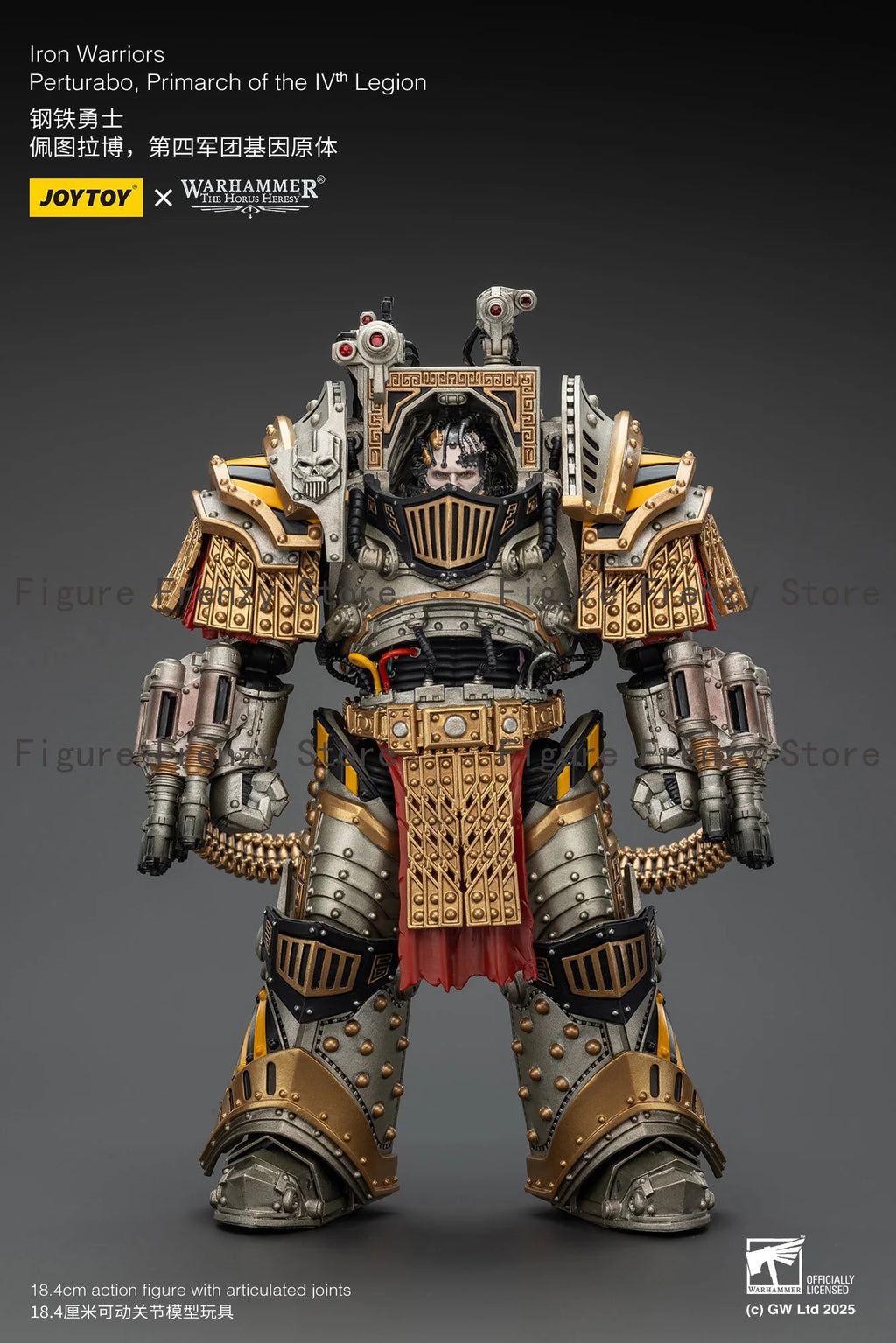In Stock Joytoy 1/18 Articulated Figure -  Iron Warriors Legion Perturabo (Primarch of The Fourth Legion)