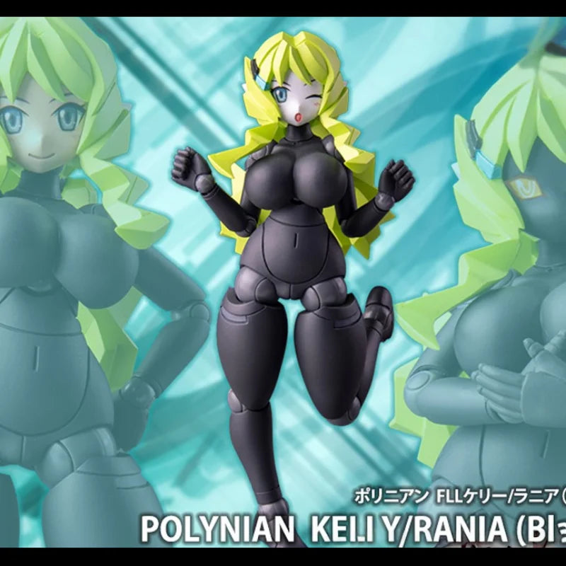 DP Articulated Action Figure Polynian FLL Kelly Rania Dark Skin Mecha Girl Robot Neoanthropinae Authentic Anime Model Toys