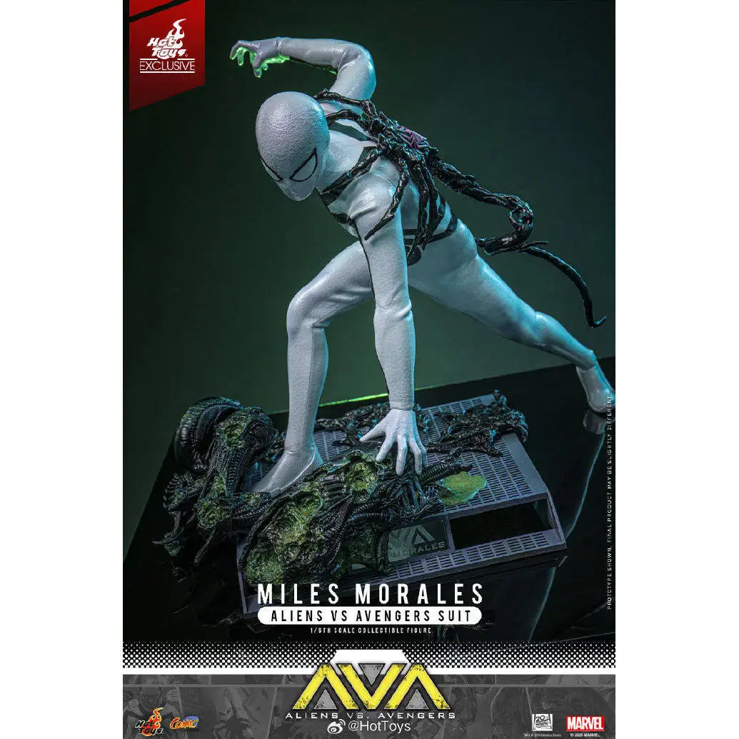 Hot Toys CMS027 Marvel Miles Morales Aliens vs Avengers Suit 1/6th Scale Collectible Action Figure Exclusive Limited