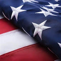 Hochwertige, wasserdichte Nylon-Stickerei (3 x 5 Fuß) mit US-amerikanischer Flagge, bestickt mit Sternen und Streifen.