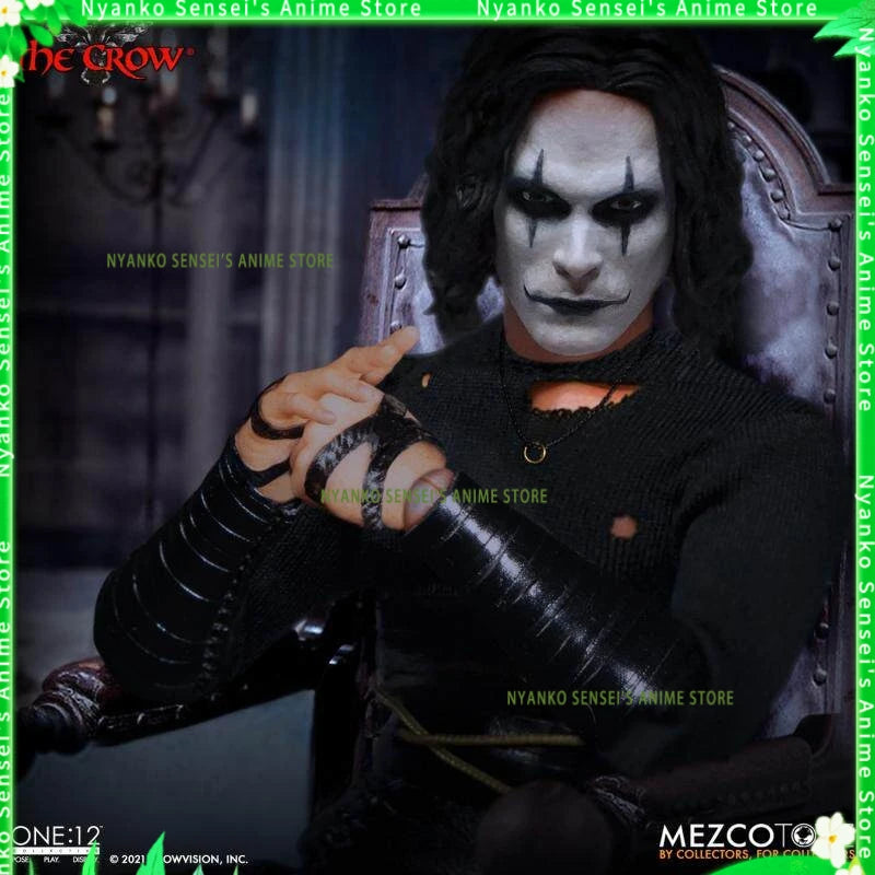 In Stock Mezco Toyz Eric One:12 The Crow 1994 Movie Ver. 17cm Action Figure  Anime Model Trendy Toy Desktop Collectible