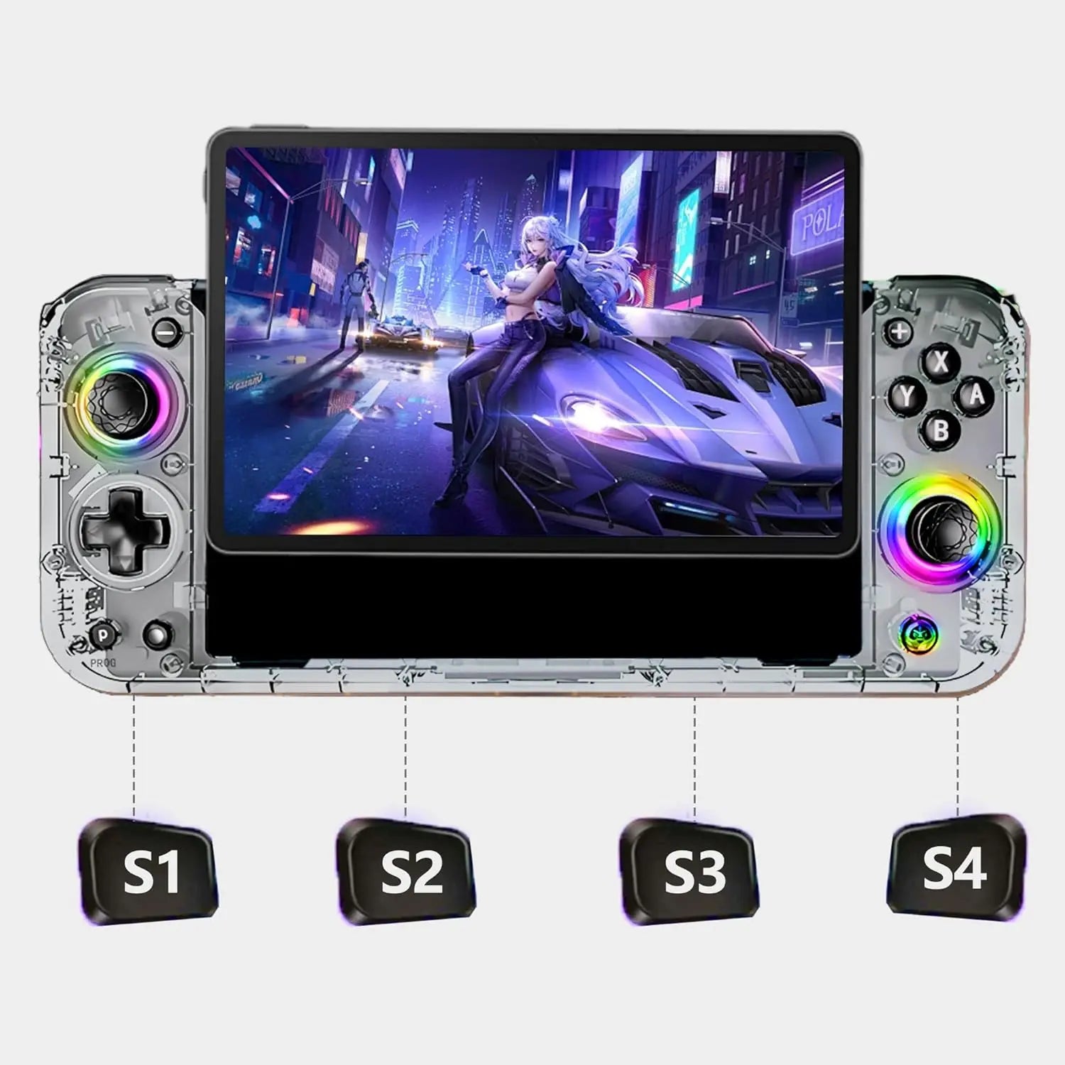 for SwitchOLED with host bracket PD fast charge function vibration 6-axis continuous emitting Hall rocker RGB wired handle