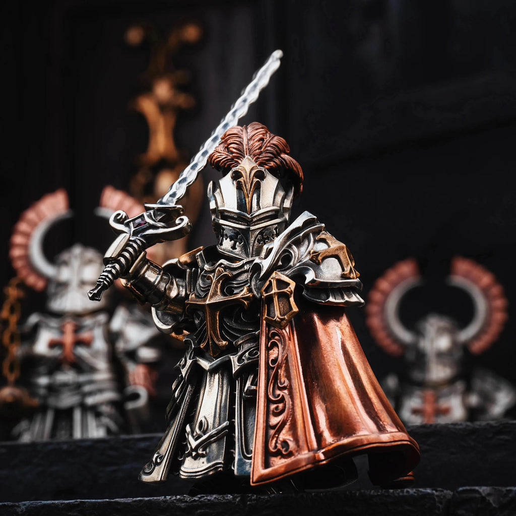 Paladin Metal Toy Crusader Figure Model Magnetic Detachable Desktop High-End Decorative Ornaments Figure Gift For A Few Days