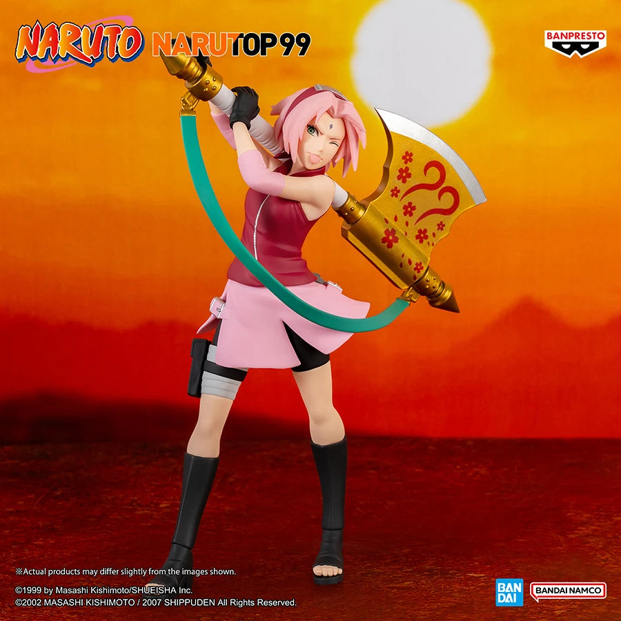 Original Banpresto Anime Naruto Figurines Naruto99 Haruno Sakura PVC Action Figures Brinquedos Collectible Model Figurals Toys