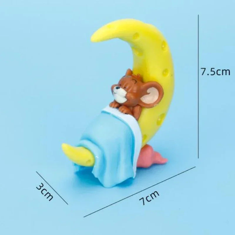 Toms and Jerrys Action Figures Model Children Doll Car Ornaments Desktop Ornament Collection Gift Toy