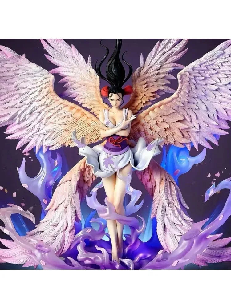 One Piece Anime King Handgefertigtes Skypainting Robin Sechsflügeliger Engel Großformatige Schönheitsdekoration Actionfigur Sammlermodell