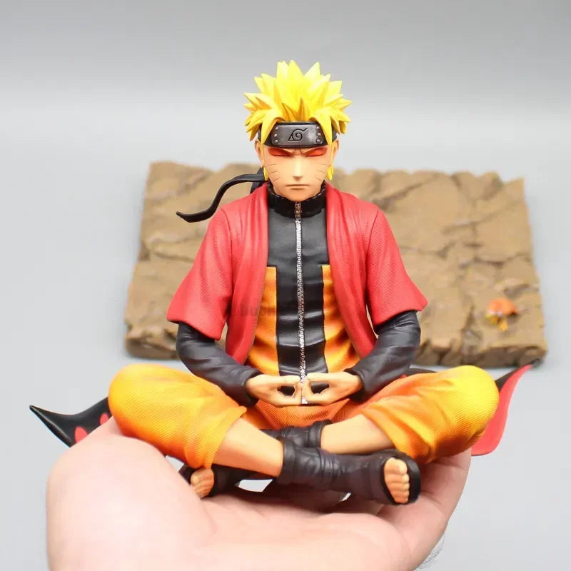 Uzumaki Naruto Anime-Figur, 16 cm große Actionfigur in Meditationshaltung, Sammlerstück, Geschenk für Anime-Fans