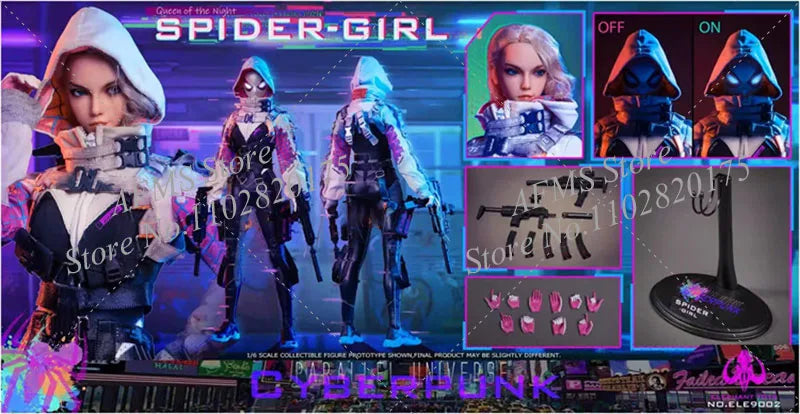 ELE9002 1/6 Scale Collectible Figure Beauty Gwen Stacy Spider-Man Girl Full Set 12Inch Women Soldier Action Figure Model Toys