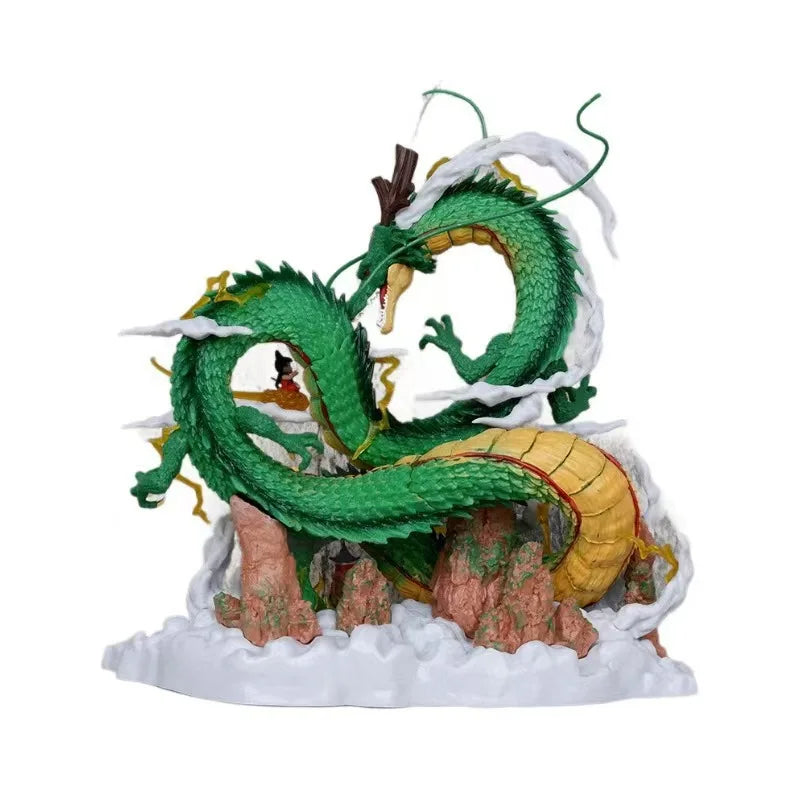 23cm/9.05in Anime Dragon Ball Z Figure Shenron Goku And Shenron Action Figure Model Pvc Statue Doll Collection Toy Gifts