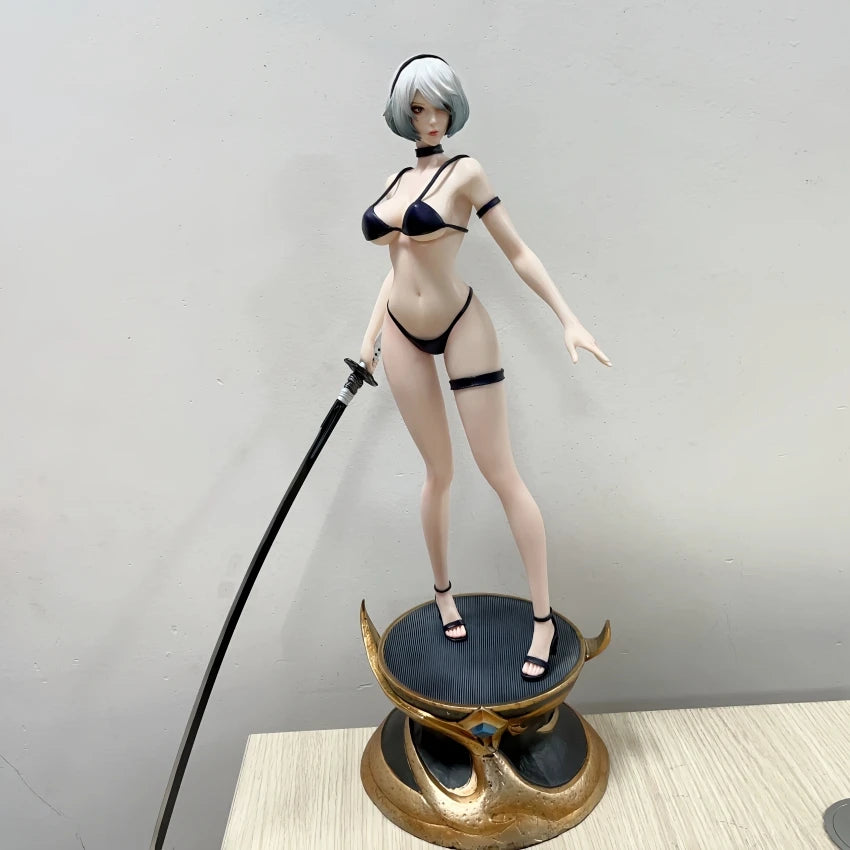 55CM NieR: Automata YoRHa No. Type 2B 2A 2 A B ver girl hard PVC Figure Toy Game Statue Adult Collection Anime Model Doll gifts