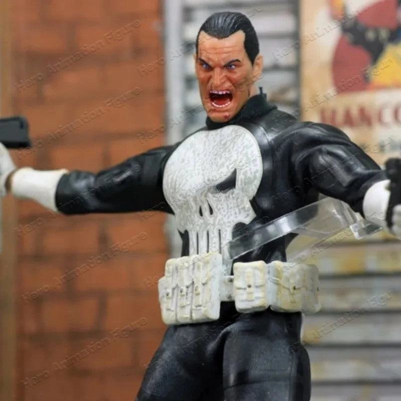 In Stock Marvel 1/12 Mezco Ant Punisher Sdcc Boo Bu Movable 6 Inch Figure Model White Punishment Uncle Skeleton Carving Toy
