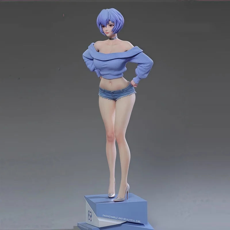 【presale】new Summer Limited Anime Schoolgirl Rei Ayanami 30CM Scale Detailed Statue Iconic Anime Character GK toys gift