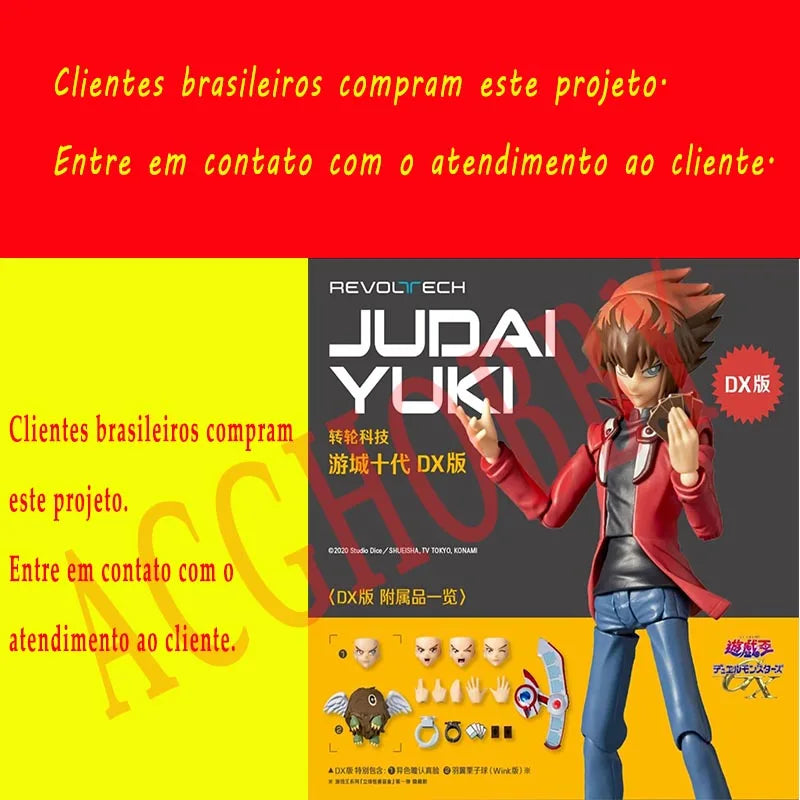 100% Original Kaiyodo Revoltech Jyudai Yuki Yu Gi Oh Duel Monsters GX DX In Stock Anime Action Figures Collection Model Toys