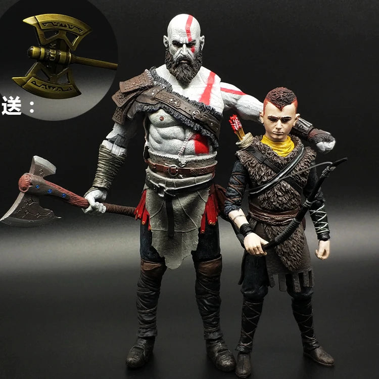 Limited Edition 7-inch Figure Model Kratos and Son, Movable Doll Collection Ornament