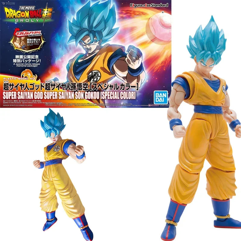 Bandai Genuine FRS Dragon Ball Son Goku Son Gohan Vegeta Frieza Super Saiyan Anime Action Figure Assembly Model Toys Gift Kids